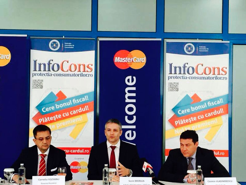 Corneliu Visoianu – Consilier al primului ministru, Sorin Mierlea – Presedinte A.N.P.C.P.P.S. Romania – InfoCons, Cosmin Vladimirescu – General manager MasterCard Romania